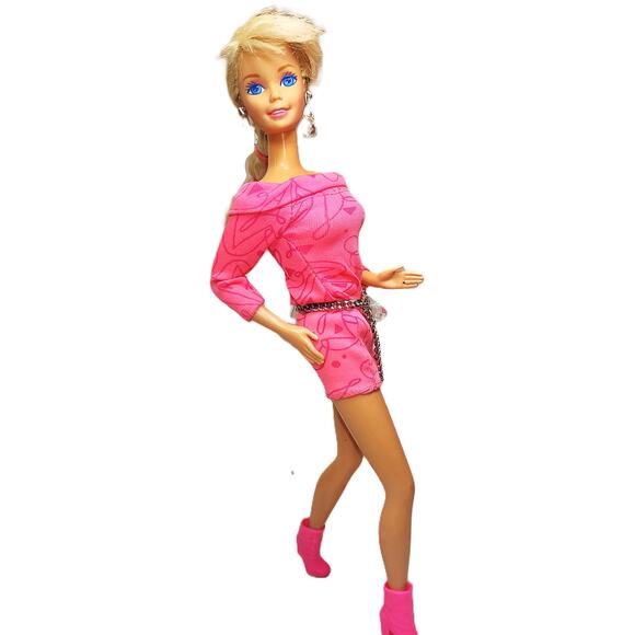 1992 Vintage Redressed Earring Magic Barbie W/Cool Boots - Picture 6 of 11